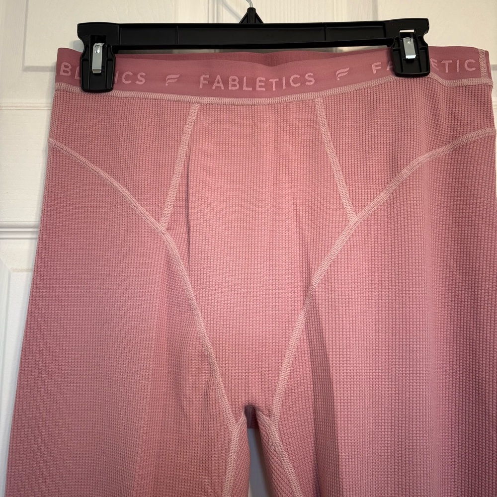 Fabletics Waffle Knit Pink Leggings